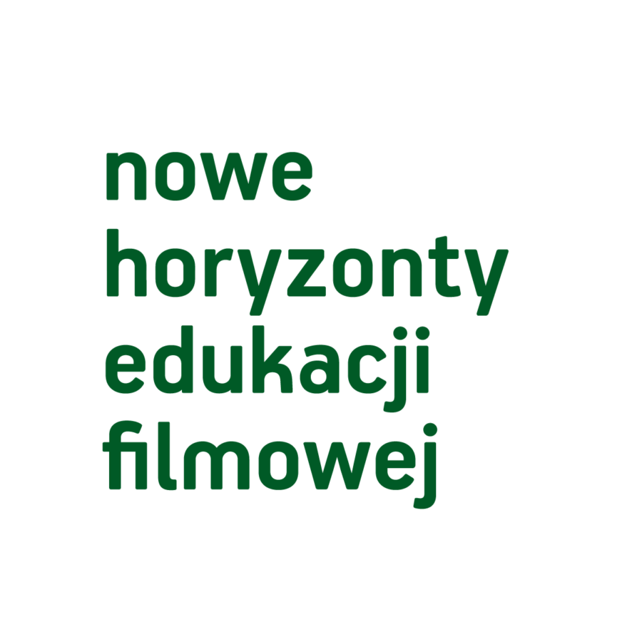 Napis "nowe horyzonty edukacji filmowej"